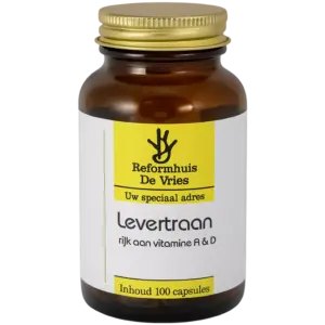 Levertraan Capsules – Ondersteuning voor weerstand, botten & tanden | 100 capsules