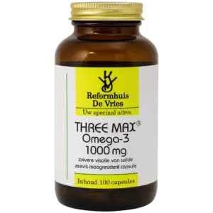 Three max omega 3 1000mg – Hoogwaardige vetzuren | 100 capsules