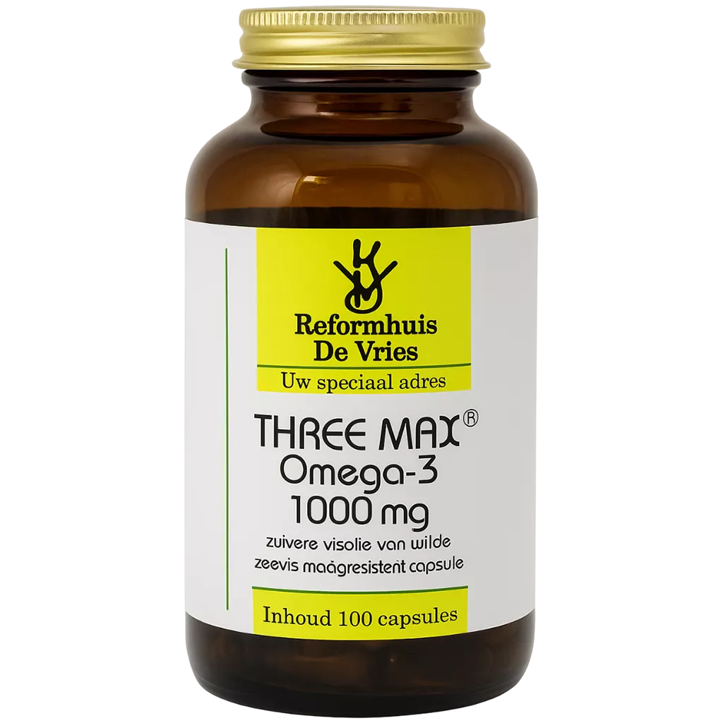 Three max omega 3 1000mg – Hoogwaardige vetzuren | 100 capsules
