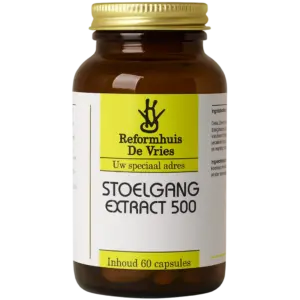 Stoelgang extract 500 – Natuurlijke ondersteuning bij verstopping | 60 capsules